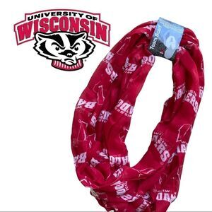 Mascot Wear Wisconsin Badger Biggest Fan Infinity Scarf
